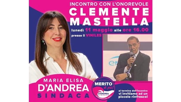 La candidata Sindaca Maria Elisa D'Andrea incontra l'onorevole Clemente Mastella 