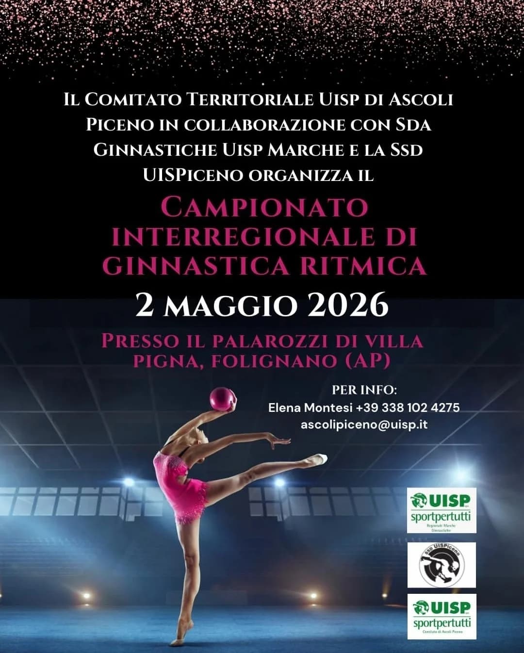 La Grande Ginnastica Ritmica approda al Palarozzi: Sabato 2 Maggio l’Interregionale UISP a Villa Pigna