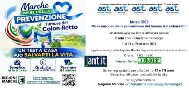 PREVENZIONE DEL TUMORE DEL COLON RETTO: LA REGIONE MARCHE METTE IN CAMPO INIZIATIVE DI SENSIBILIZZAZIONE, PALAZZO RAFFAELLO SI ILLUMINA DI BLU