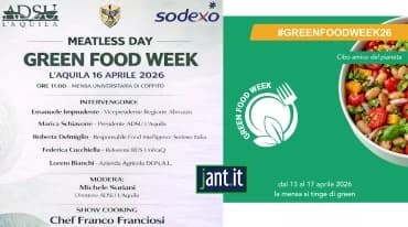 ADSU L’Aquila celebra la Green Food Week anche per il 2026